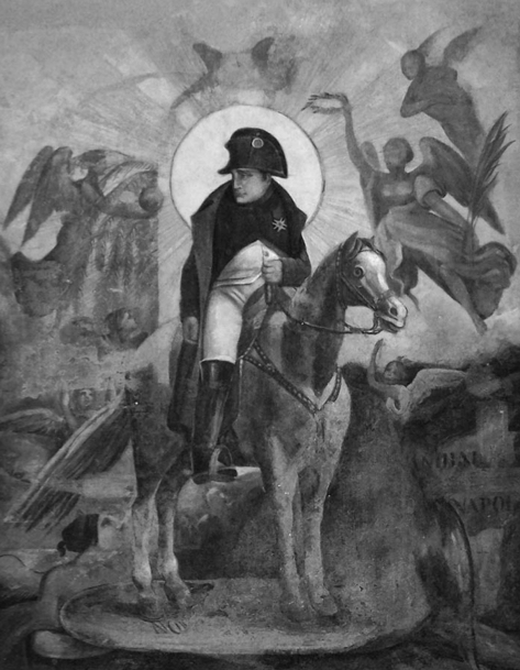 Napoleone in un affresco presso il palazzo comunale di Lugagnano