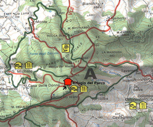 cartina parco monte moria