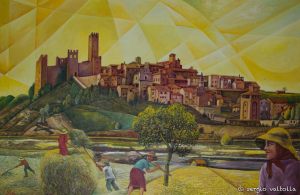 parziale dell'opera di Luciano Molinari, grande pittore arquatese.