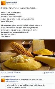 dal profilo facebook della locanda dei due