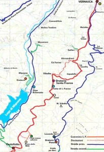 il tratto del cammino di santa franca tra vitalta e castelletto